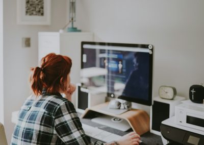 woman browsing on the internet